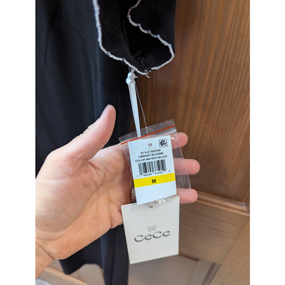 NWTs, Cece, Black Polo Collar Dress with Daisy Button Detail – Size M - Picture 7 of 9
